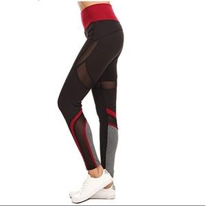 Athletic Wear Mesh Sports Leggings Size L/XL